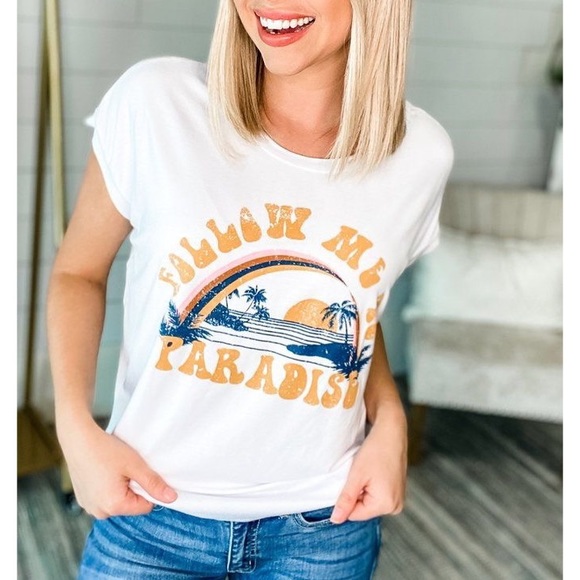 NEW “Paradise " soft Graphic Tee - Picture 10 of 10